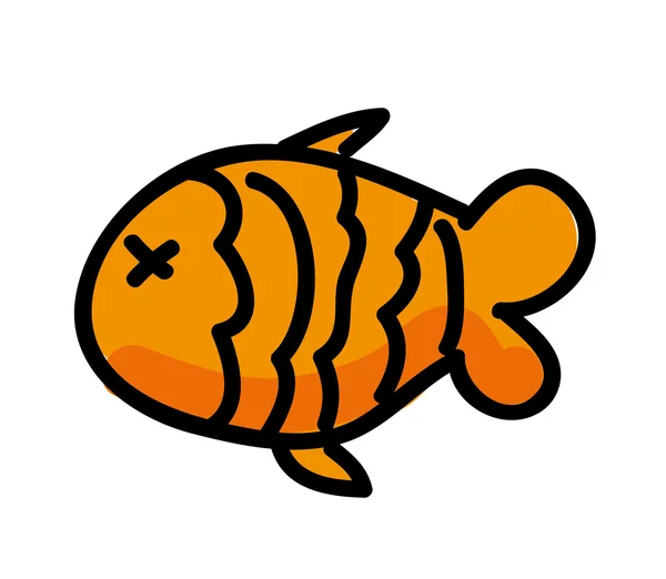 Fisch Essen isoliert Symbol-Design — Stockvektor