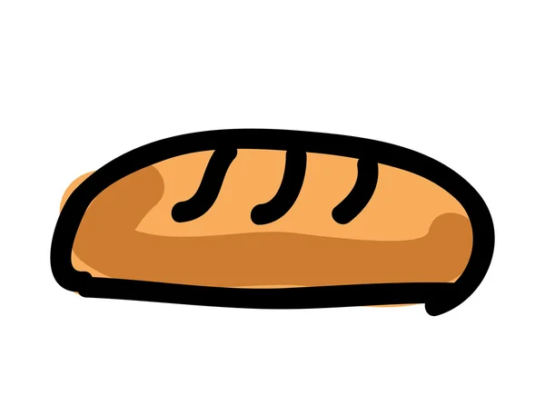 맛 있는 빵 격리 아이콘 디자인 — 스톡 벡터