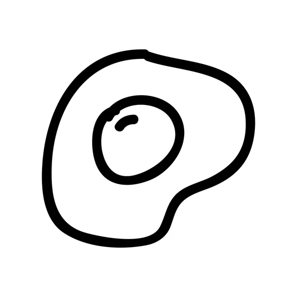 Oeuf frit icône isolée design — Image vectorielle