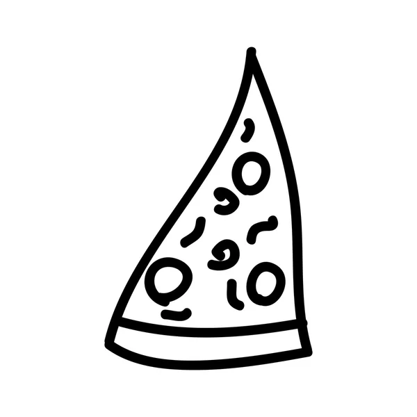 Pizza pièce isoléconception icône — Image vectorielle