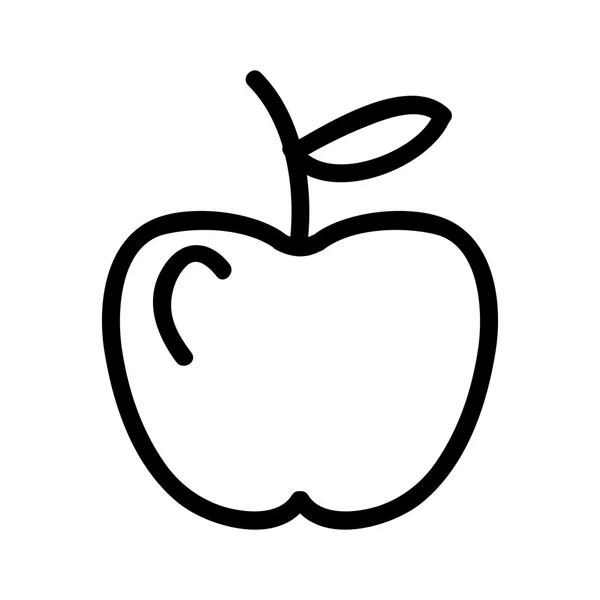Manzana fresca diseño icono aislado — Archivo Imágenes Vectoriales