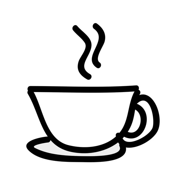 Kaffeetasse isoliert Ikone Design — Stockvektor