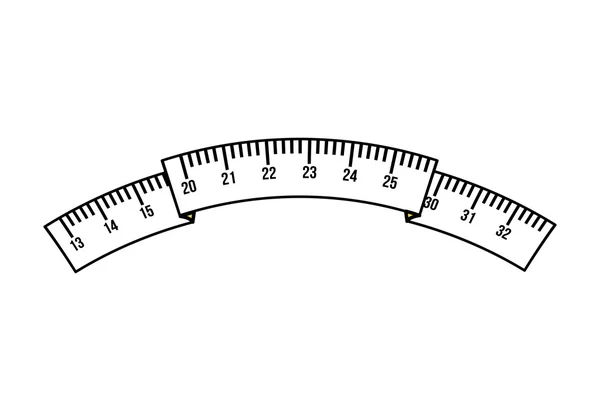 Cinta métrica diseño icono aislado — Archivo Imágenes Vectoriales