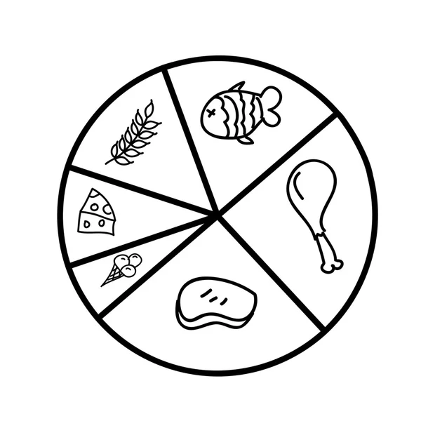 Инфографика питания — стоковый вектор