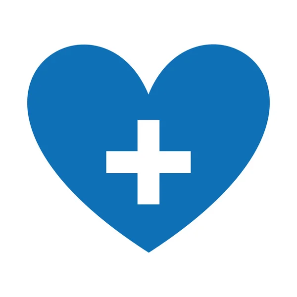 Gesundes Herz Symbol isolierte Icon-Design — Stockvektor