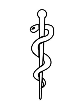 caduceus sağlık sembol simge izole