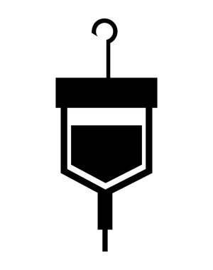 kan torbası izole simgesi tasarım