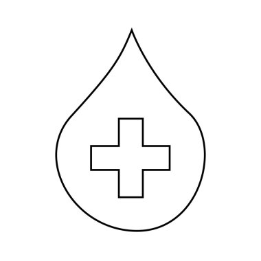 damla kanla izole simgesi tasarım çapraz