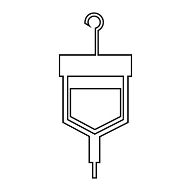 kan torbası izole simgesi tasarım