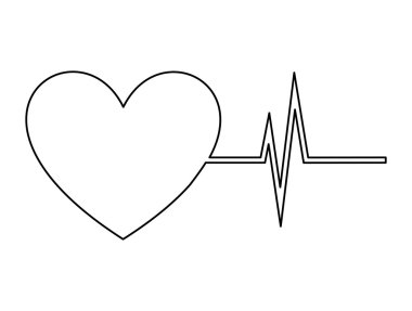 İzole sağlıklı kalp sembol simge tasarlamak