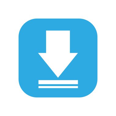 ok download izole düğme simgesi tasarım