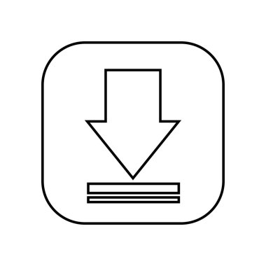 ok download izole düğme simgesi tasarım