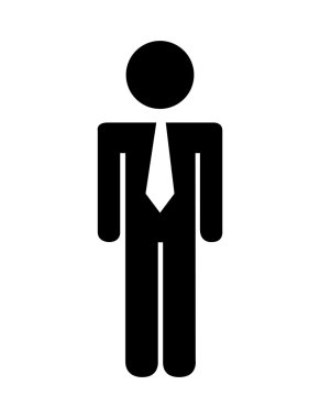 işadamı avatar izole simgesi