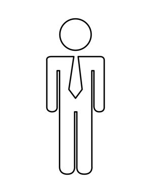 işadamı avatar izole simgesi