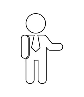 işadamı avatar izole simgesi