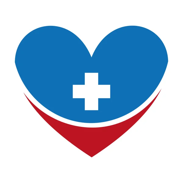 Zdrowe serce symbol na białym tle projekt ikonę — Wektor stockowy
