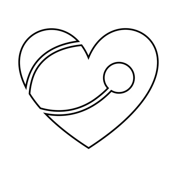 Símbolo del corazón saludable diseño icono aislado — Vector de stock