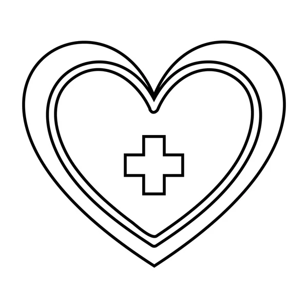 Símbolo del corazón saludable diseño icono aislado — Archivo Imágenes Vectoriales