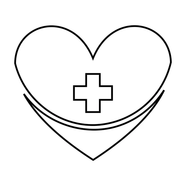 Design de ícone de símbolo de coração saudável isolado — Vetor de Stock