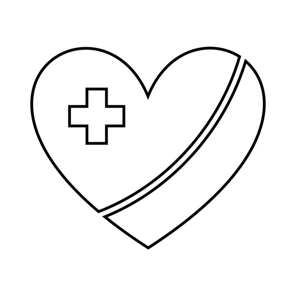 Símbolo del corazón saludable diseño icono aislado — Archivo Imágenes Vectoriales
