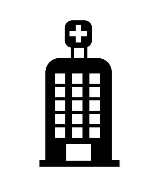 Hospital edificio aislado icono de diseño — Vector de stock