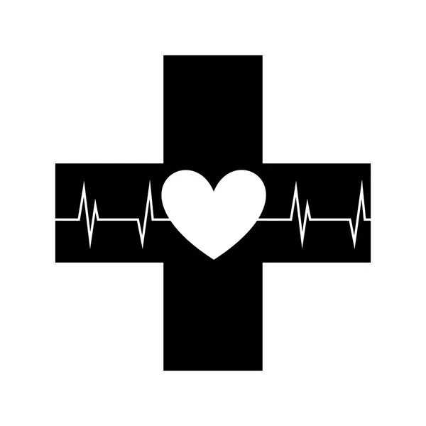 Healthy heart symbol isolated icon design — Stock Vector