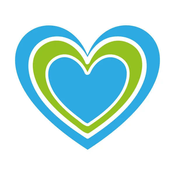 Friskt hjärtsymbol isolerade ikon design — Stock vektor