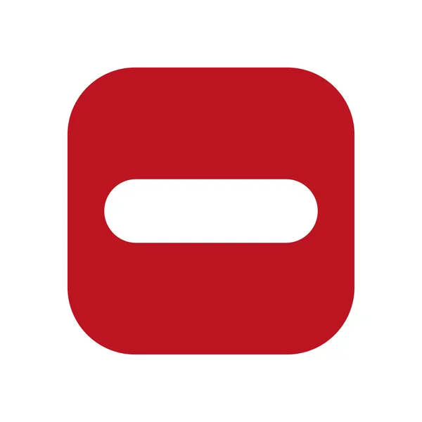 Símbolo menos botón aislado icono de diseño — Archivo Imágenes Vectoriales
