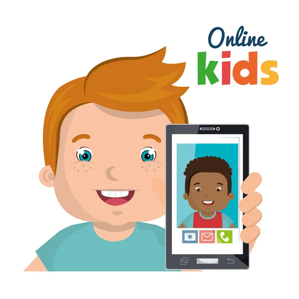 Online kids ontwerp — Stockvector