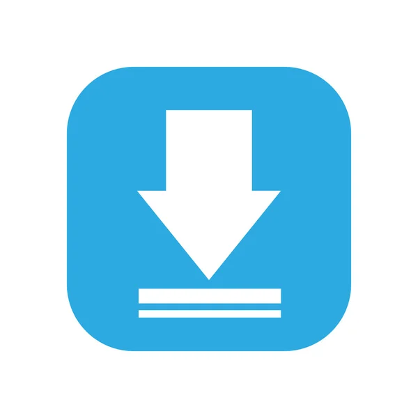 Flecha botón de descarga aislado icono de diseño — Vector de stock