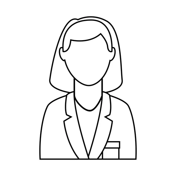 Mujer de negocios avatar aislado icono de diseño, vector de ilustración — Vector de stock