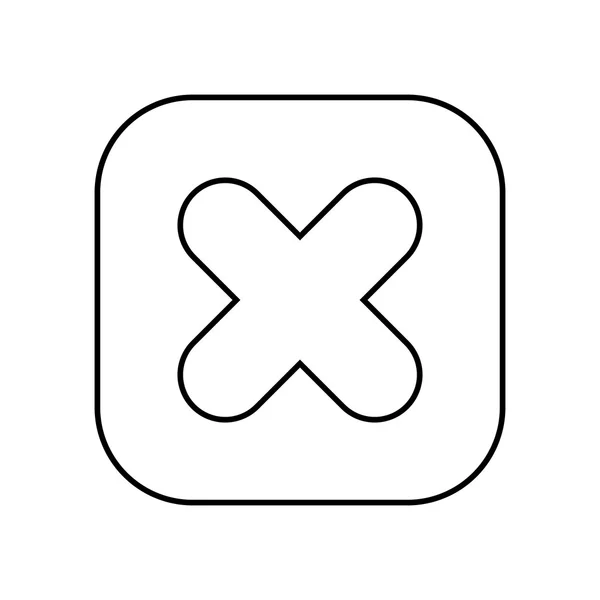 Κουμπί σύμβολο πολλαπλασιασμού απομονωθεί εικονίδιο σχεδιασμός — Διανυσματικό Αρχείο