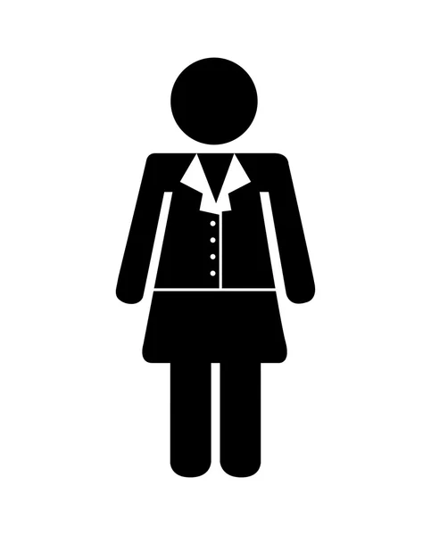 Businesswoman avatar isolated icon design, vector illustration — Stock Vector