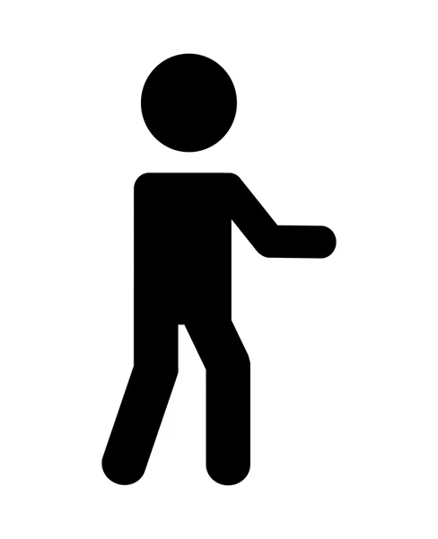Menselijke figuur silhouet geïsoleerd pictogram ontwerp — Stockvector
