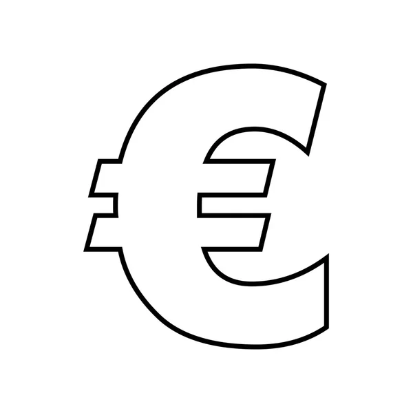 Símbolo del euro diseño icono aislado — Vector de stock