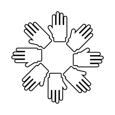 eller izole çeşitlilik simgesi tasarım sembolü