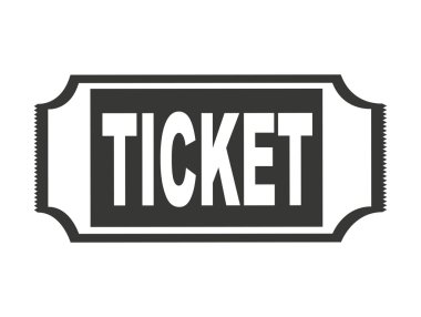 Bilet saplama izole simgesi tasarım