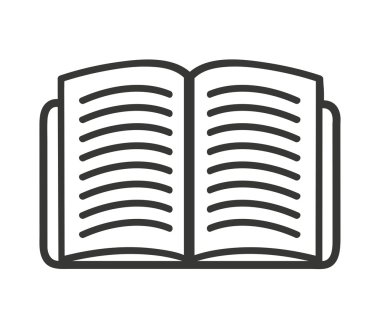 kitap açık izole simgesi tasarım