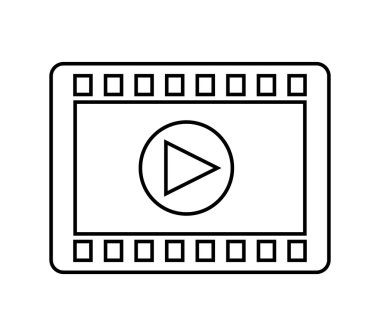 Meida player simgesi tasarım izole