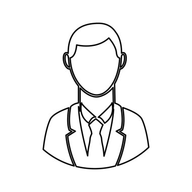 işadamı avatar izole simgesi