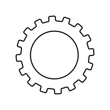 Dişli çark izole simgesi tasarım