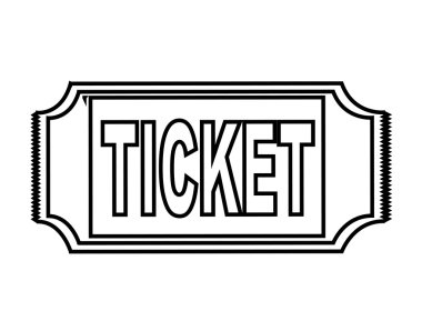 Bilet saplama izole simgesi tasarım