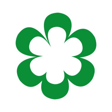 güzel yeşil çiçek simgesi tasarım izole