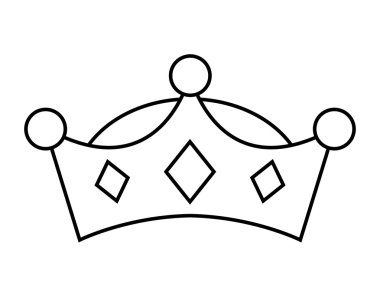 taç Kral izole simgesi tasarım