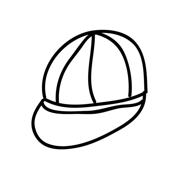 Dessin capuchon icône isolée design — Image vectorielle