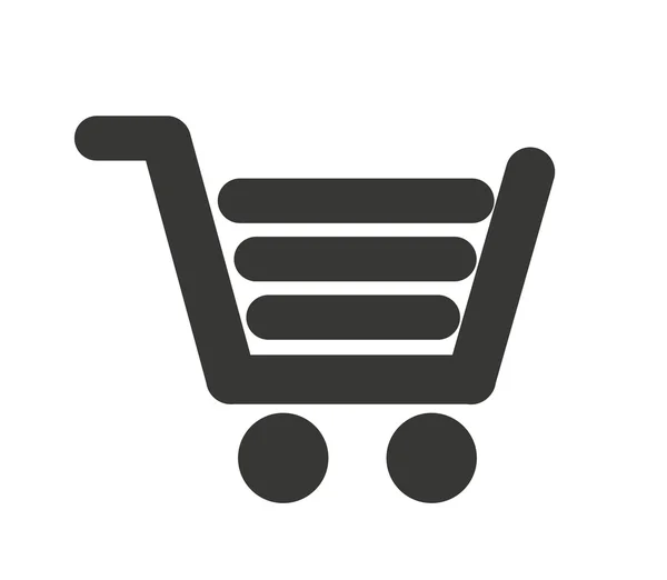 Carrito de compras diseño icono aislado — Archivo Imágenes Vectoriales