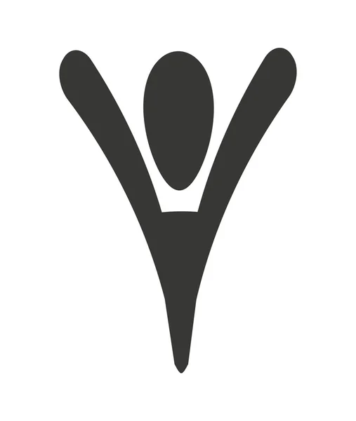Figura umana silhouette isolato icona design — Vettoriale Stock