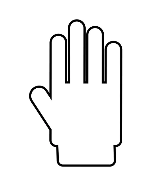 Hand stop geïsoleerd pictogram ontwerp — Stockvector