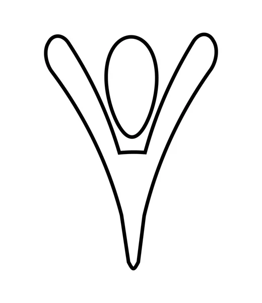 Силует людської фігури ізольований дизайн значка — стоковий вектор