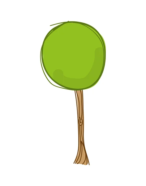 Gambar ikon pohon tanaman yang terisolasi - Stok Vektor